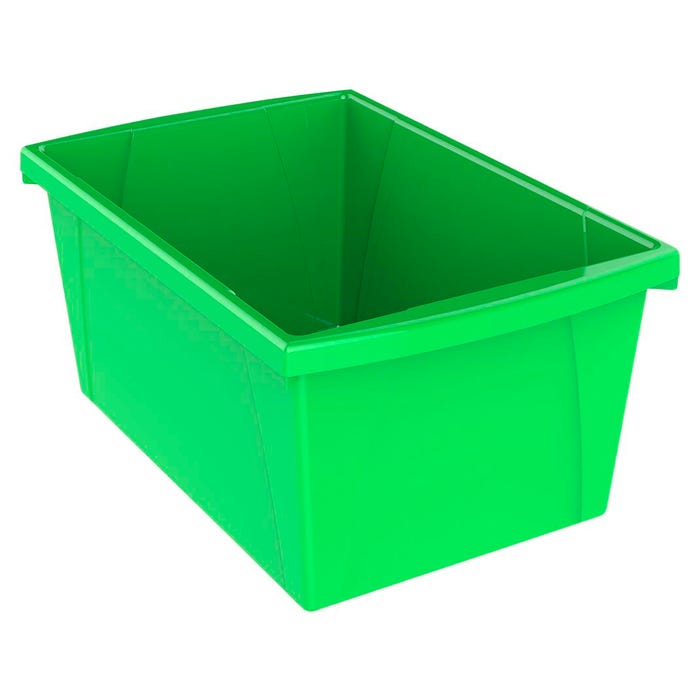 Storex Classroom Storage Bin, 5-1/2 Gallon, Green