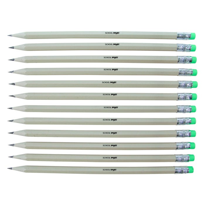 School Smart BioFiber No. 2 Pencils, Pre-Sharpened, Natural, Box of 12