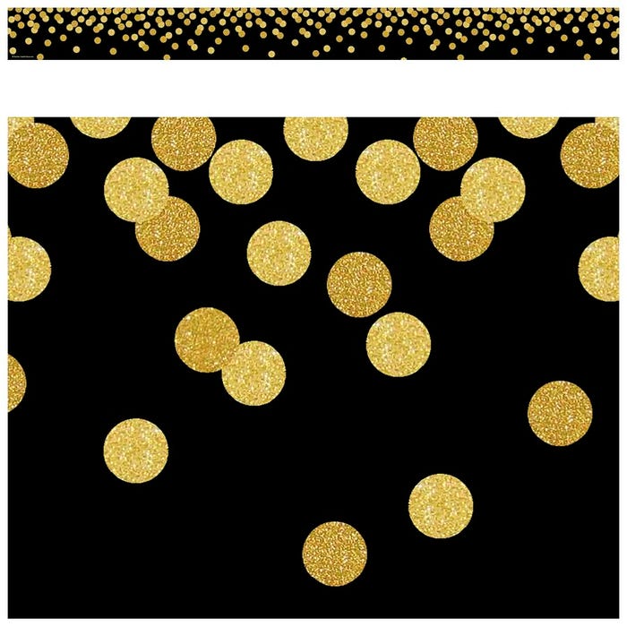 Teacher Created Resources Confetti Black Border Trim, 2-3/4 x 35 Inches