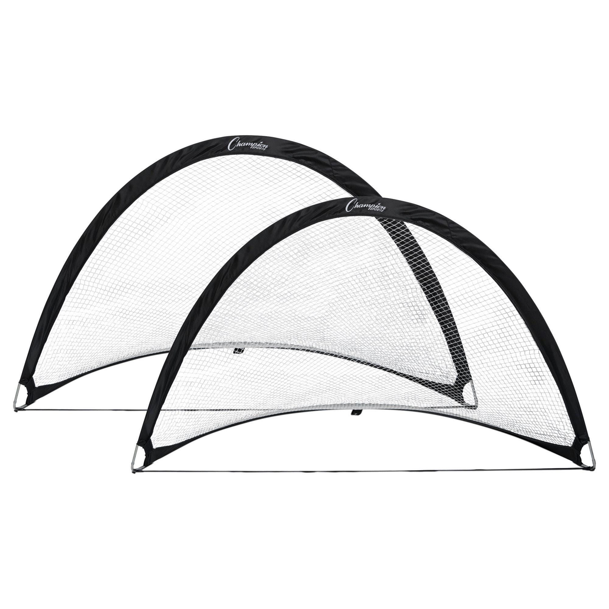 Champion Sports Large Extreme Soccer Portable Pop-Up Goals, 72 x 42 x 42 Inches, Set of 2 1385189