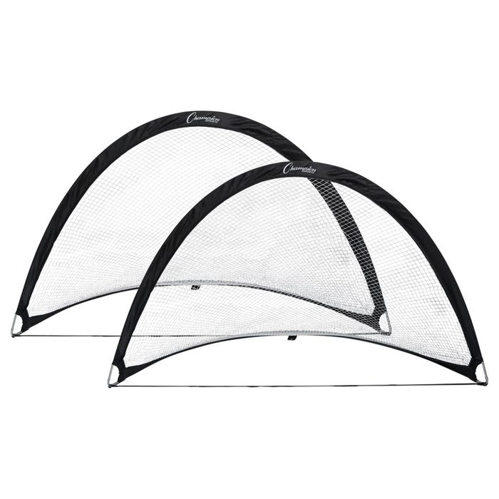 Champion Sports Large Extreme Soccer Portable Pop-Up Goals, 72 x 40 x 40 Inches, Set of 2