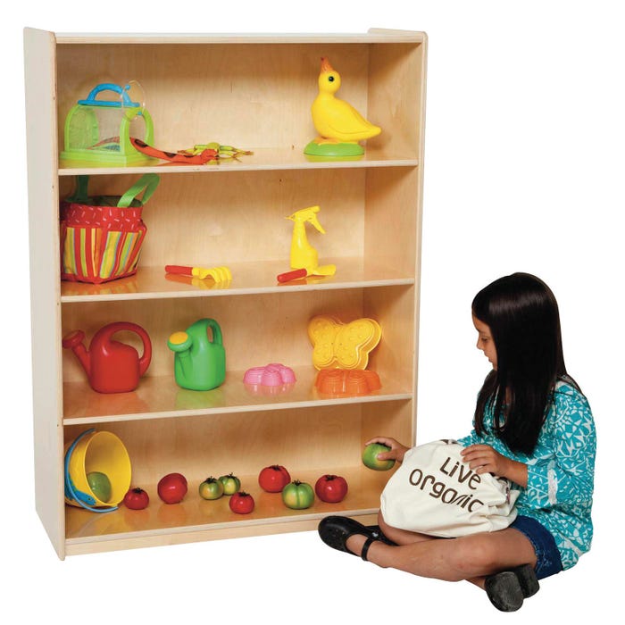 Wood Designs Bookcase, Birch Veneer Plywood, 4-Shelves, 36 x 15 x 49 Inches