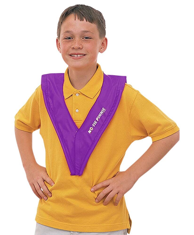 Image for FlagHouse No Tie Pinnie, Child, Purple from School Specialty