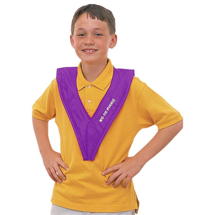 FlagHouse No Tie Pinnie, Child, Purple