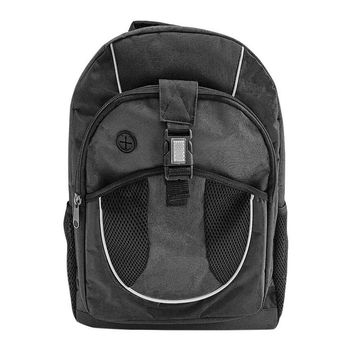 Junior High Style Backpack, 18 x 13 x 6 Inches, Black, Grades 6 to 12