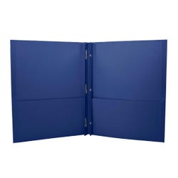 School Smart 2-Pocket Folders with Fasteners, Dark Blue, Pack of 25 Item Number 084902
