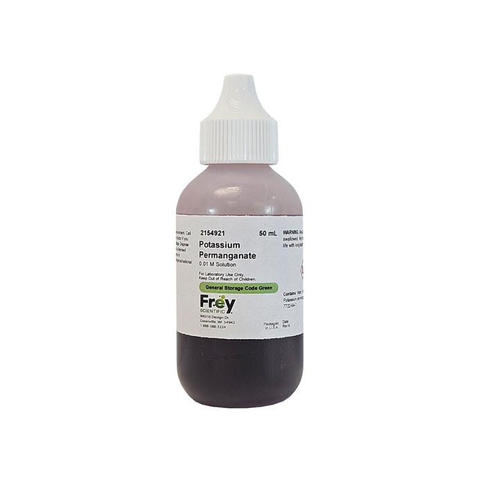 Frey Scientific Potassium Permanganate, 0.1M Solution, Lab Grade, 500mL