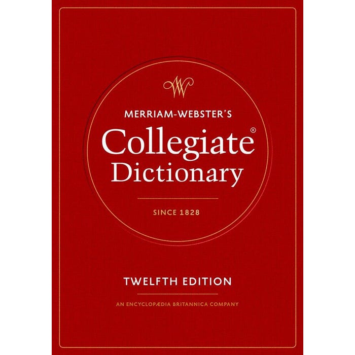 Merrian-Webster Collegiate Dictionary, Twelfth Edition, Hardcover, Thumb-Notched
