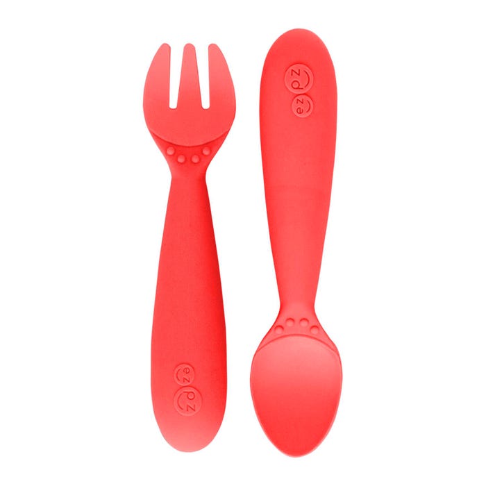 ezpz Mini Utensils, Coral, Set of 2