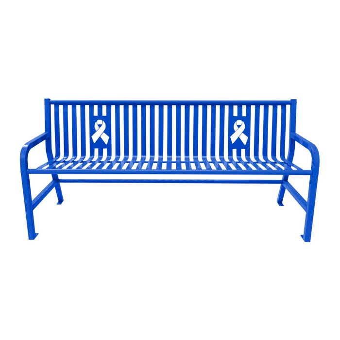 UltraSite Jackson Awareness Bench with Plaque, 6 Feet