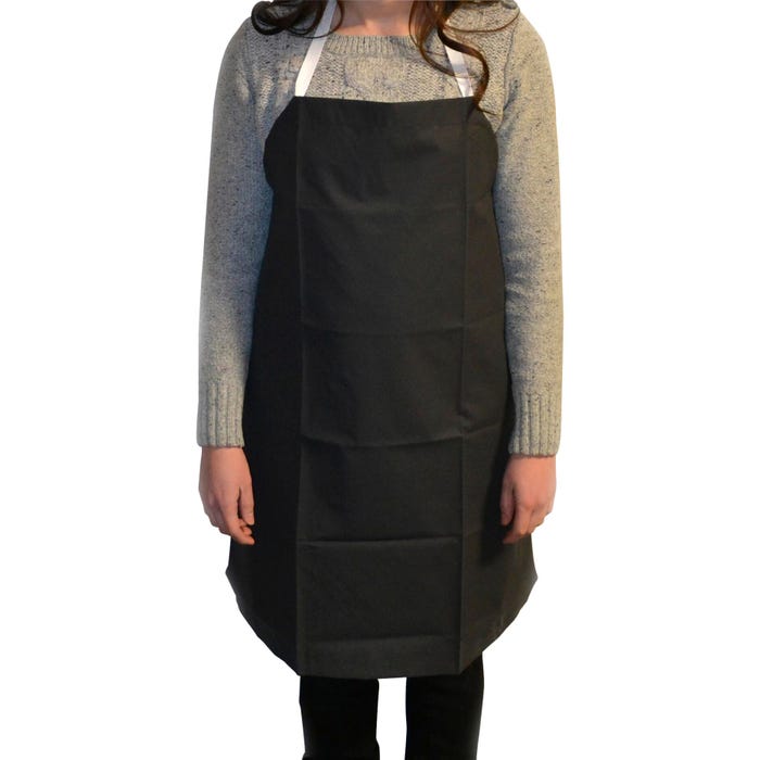 EISCO Black Rubber Bib Apron, Large
