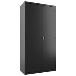 Lorell Wardrobe Cabinet - Wardrobe, Double Door, Lockable, 36 x 18 x 72 Inches, Black
