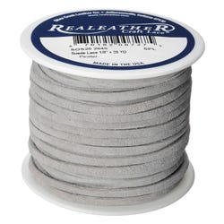 ReaLeather Leather Suede Lacing, 1/8 Inch x 25 Yards, Pewter 2148628