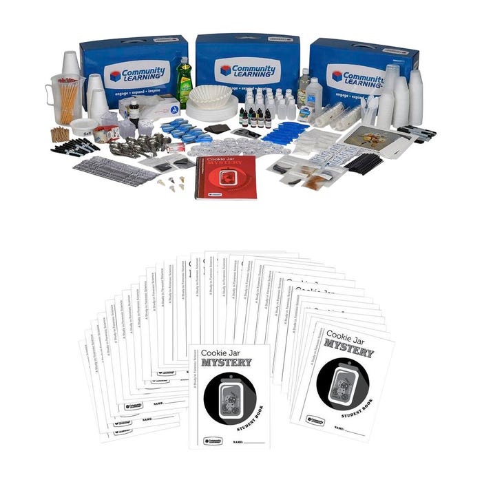 Community Learning Cookie Jar Mystery, A Study in Forensic Science Deluxe Summer Camp Kit, Grades 4 to 5