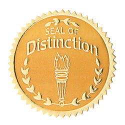 Hayes Seal of Distinction Gold Foil Embossed Certificate Seals, Pack of 54, Item Number 2105093