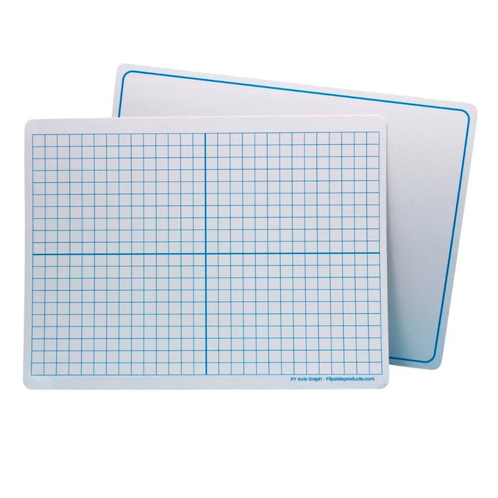 Flipside XY Axis Two-Sided Magnetic Dry Erase Learning Mat, 9 x 12 Inches, Pack of 24