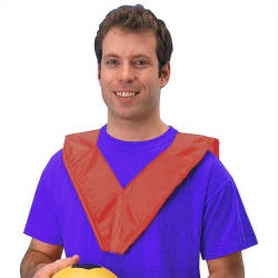 FlagHouse No Tie Pinnie, Adult, Red