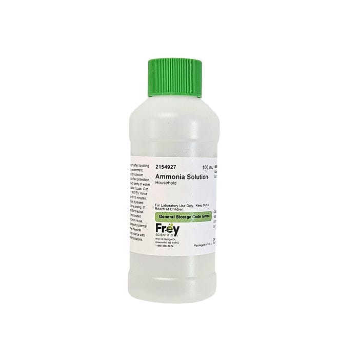 Frey Scientific Household Ammonia Solution, 4%, 100mL