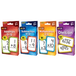 Teacher Created Resources Math Flashcard Decks, Set of 4