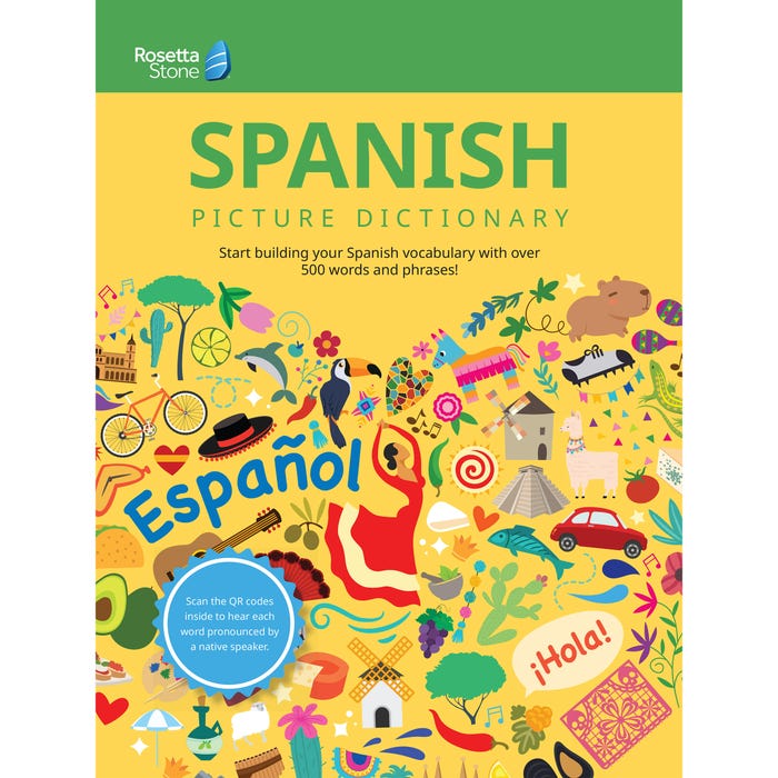 Carson Dellosa Rosetta Stone Spanish Picture Dictionary, 80 Pages