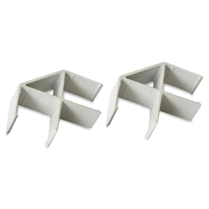 Lorell 90-Degree Panel Connectors, 2-1/4 x 2-1/4 x 5/8 Inches, Aluminum, Set of 2