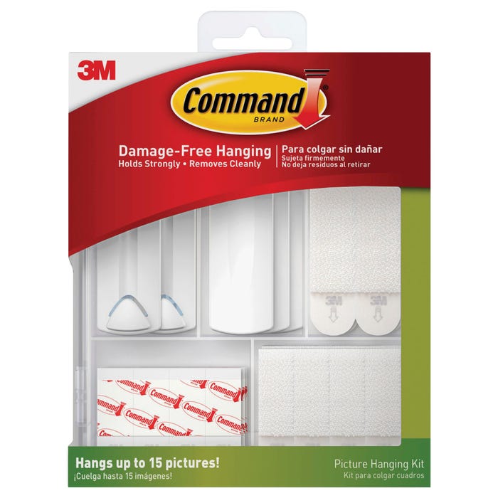 Command Picture Hanging Kit, White, 38 Pieces