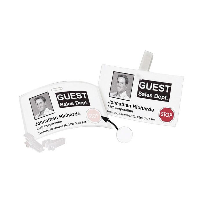 Dymo LabelWriter Time-Expire Name Badge Labels, 2-1/4 x 4 Inches, White, Roll of 250