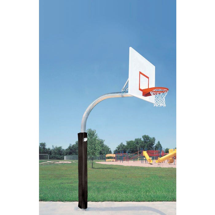 Bison Gooseneck Mega Duty Steel Rectangle Playground Basketball System, 5-9/16 Inches