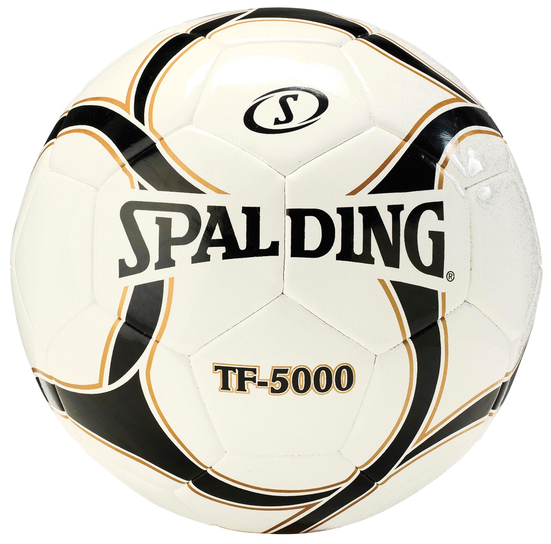 Spalding TF5000 Soccer Game Ball, Size 5, Black/White 2121108
