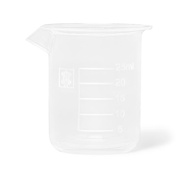United Scientific Wide Spout Beakers, Polypropylene, 25 Milliliters, Pack of 12
