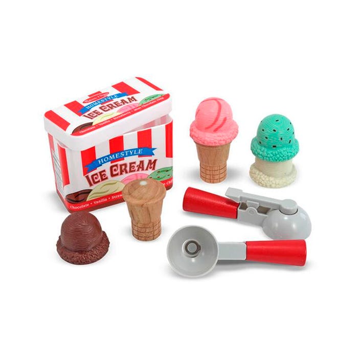 Melissa & Doug Scoop and Stack Ice Cream Cone Playset, 9 Pieces