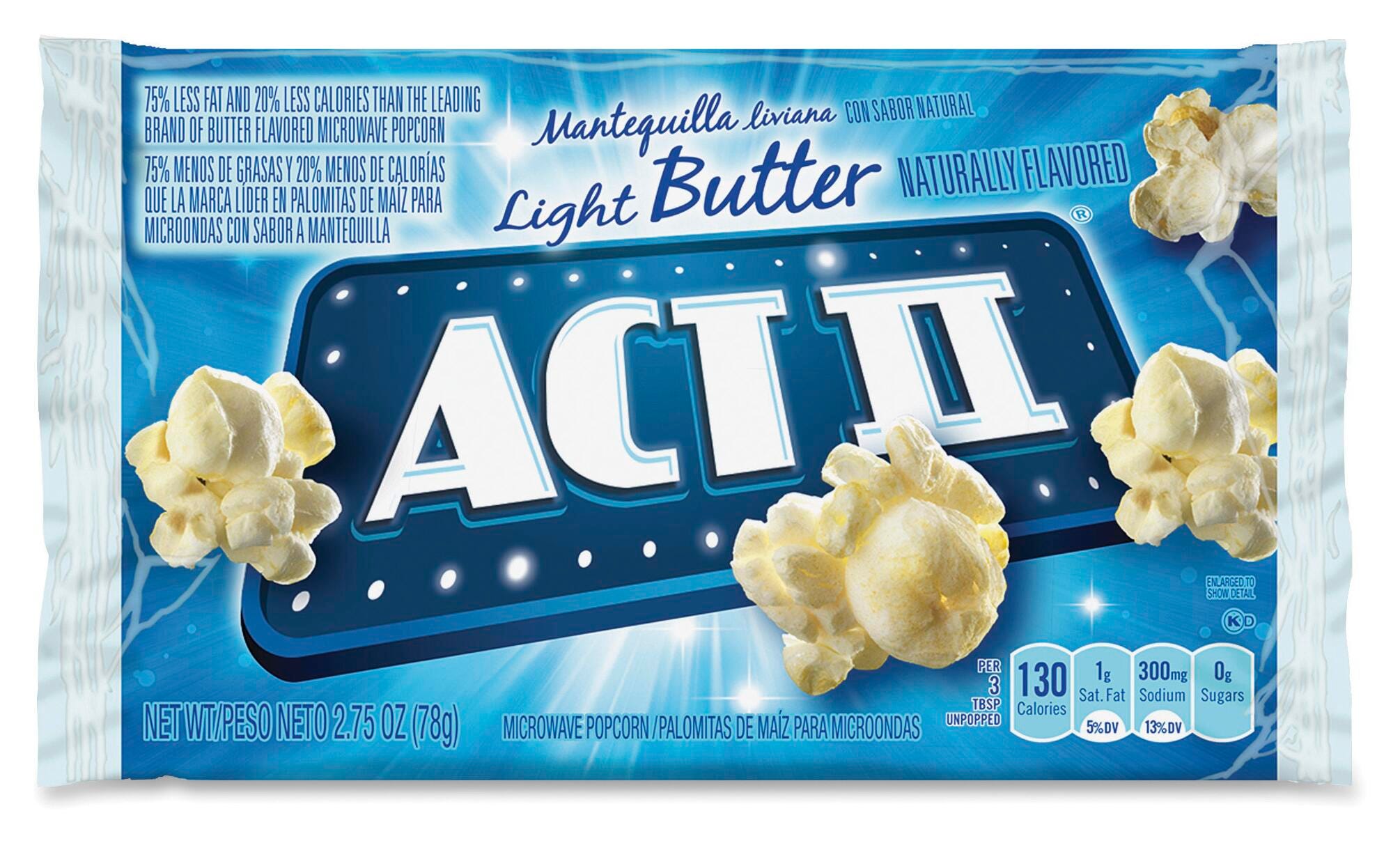 Image for Act II Light Butter Microwave Popcorn, 2.75 Ounce, Pack of 36 from School Specialty