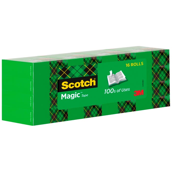Scotch 810 Magic Tape, 0.75 x 1000 Inch, Matte Clear, Pack of 16