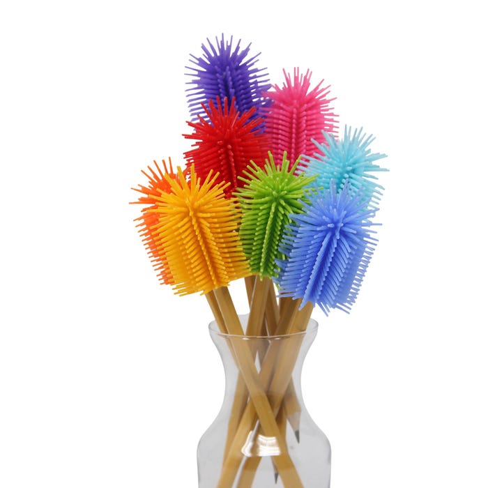 Spike Toys Fidget Pencil Toppers, Assorted Colors, Set of 8