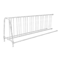 Ultra Site Double-Sided Add-On Institutional Bicycle Rack, 8 ft L, 16 Bikes, Steel, Galvanized, Item Number 471229