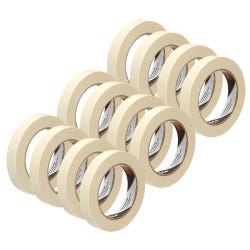 3M Value Masking Tape, 0.75 Inch x 60 Yards, Tan, Pack of 12
