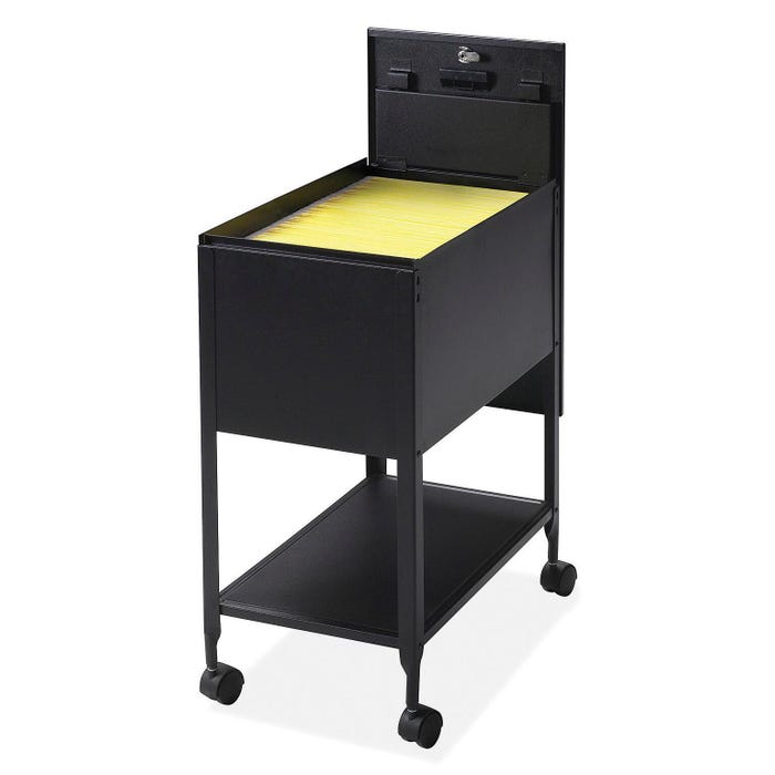 Lorell Mobile Standard Rolling File, 28-1/4 in H x 13-1/2 in W x 24-3/4 in D, Black, 4 Wheel
