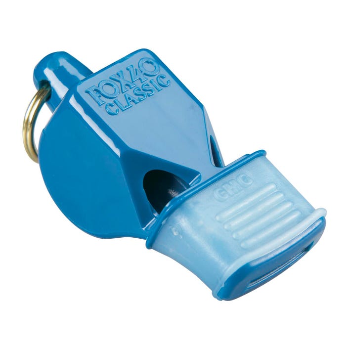 Fox 40 Classic Cushioned Mouth Grip No-Pea Whistle, Blue
