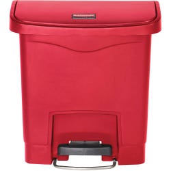 Rubbermaid Commercial Slim Jim Container, Step-on Front, 8 Gallon