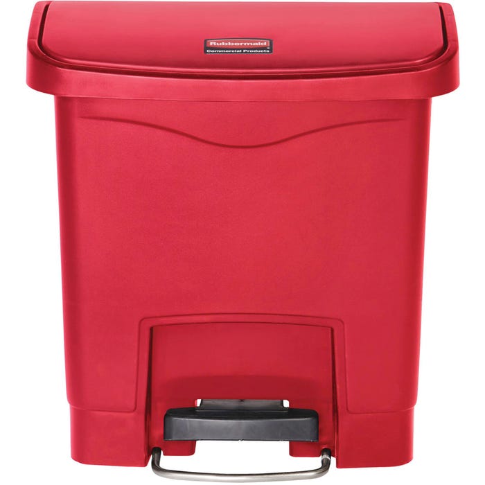 Rubbermaid Commercial Slim Jim Container, Step-on Front, 8 Gallon