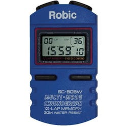 Image for Robic SC-505W Multi-Mode Chronograph Stopwatch, 12 Lap Memory, Blue from School Specialty