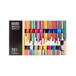 Liquitex BASICS Acrylic Paint Set, 0.74 Ounce Tubes, Assorted Colors, Set of 72 2091288