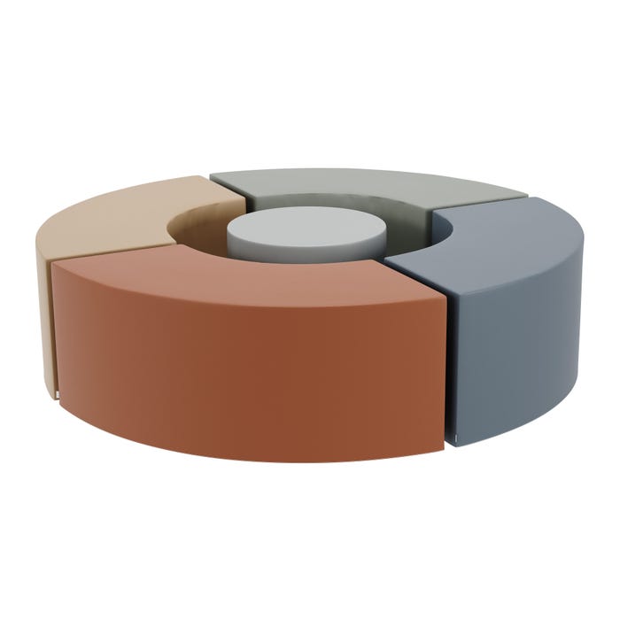 Children's Factory 5-Piece Curve Seating