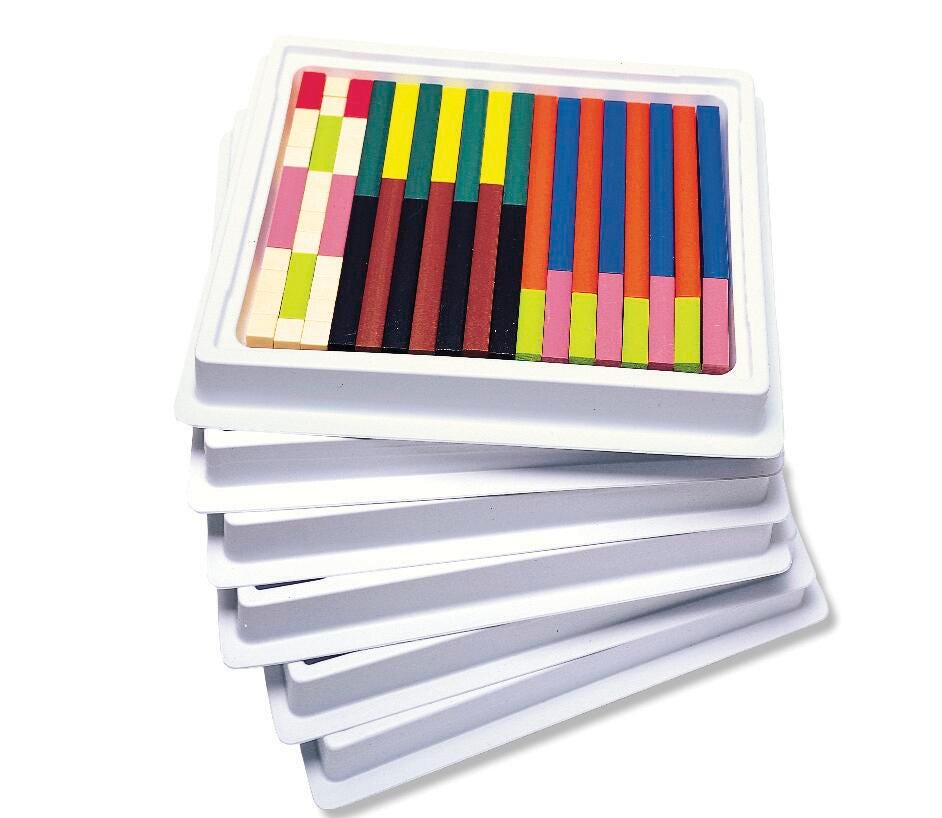 Learning Resources Cuisenaire Rods Multi-Pack, Wood, 6 Sets with 74 Rods Each 1391292