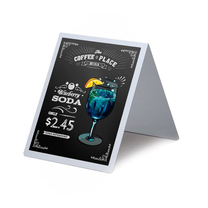 Testrite Visual Wet Erase Signback, Two Sided, A Tent, 11 x 14 Inches