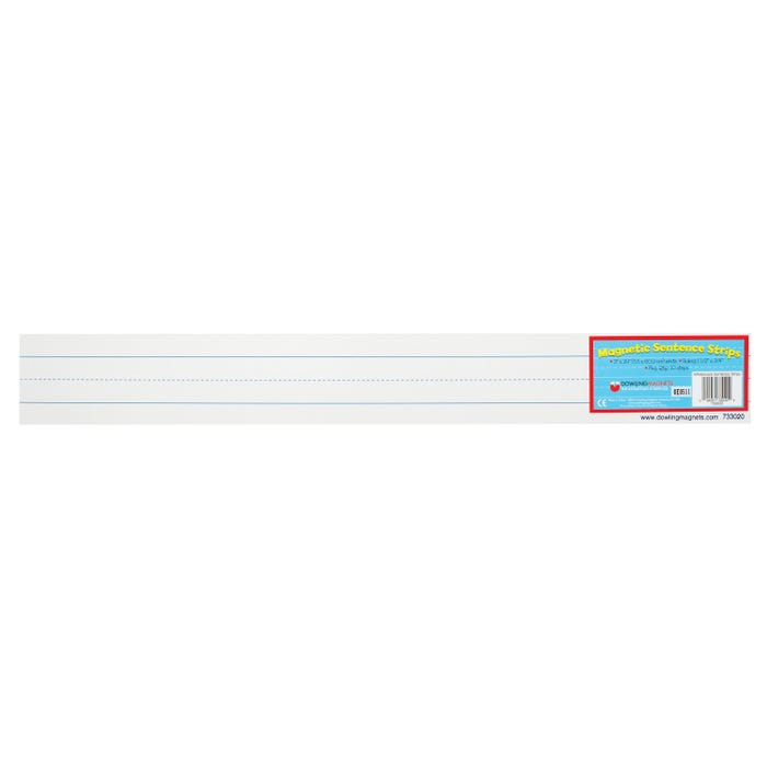Dowling Magnets Large Magnetic Sentence Strips, 3 x 24 Inches, White, Pack of 10