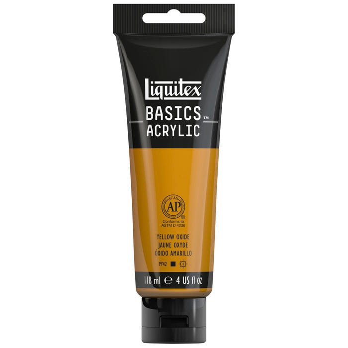Liquitex BASICS Acrylic Paint, 4 Ounces, Yellow Oxide