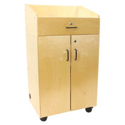 Childcraft Mobile Podium with Locking Storage, 24-1/2 x 18-5/8 x 45 Inches 2148800