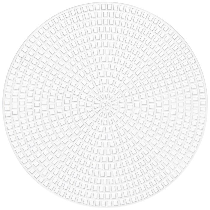 Silver Lead Plastic Canvas Circle, 4-1/4 Inches, White, Pack of 6