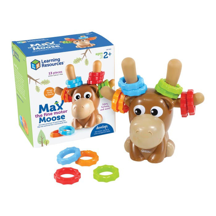 Learning Resources Max the Fine Motor Moose, 13 Pieces